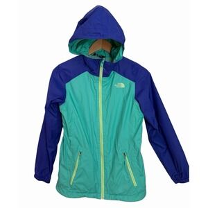 THE NORTH FACE Dry Vent Jacket Girls L 14/16 Full-Zip Hooded Windbreaker Utility